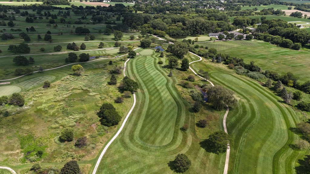 Bird's Eye View of golf course fairway